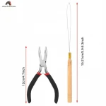 Hair Extension Kit Silicone Micro Links Beads Rings Pulling Hook + Plier Hair Extension Styling Tool Sets
