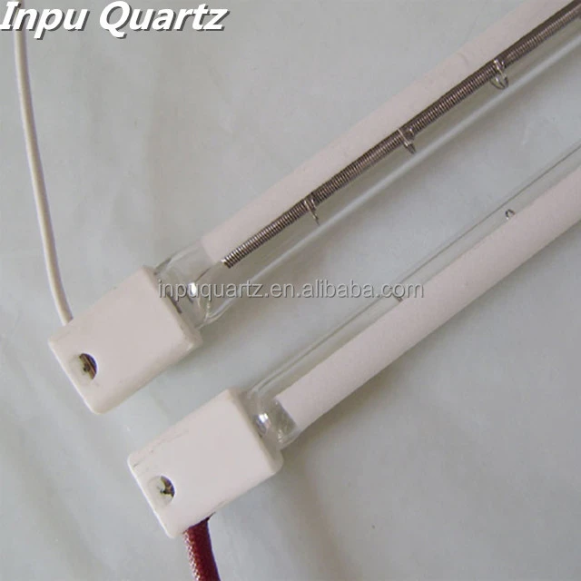 Half White Coated Reflector Halogen Quartz Heater Tube