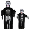 halloween screaming ghost skeleton costume for fancy dress party