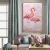 Import handmade 3d decor new design water color and resin oil painting home decor products outdoor wall art flamingo painting from China