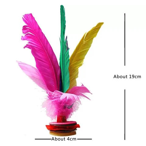 Kick Shuttlecock 5 Styles Colorful Feather Shuttlecock China Jianzi Foot Kick Hand Feather Shuttlecocks For Badmitton