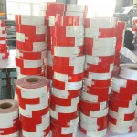 High brightness red and white tape reflective LU reflective material factory price