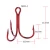 Import High Carbon Steel Three Anchor Hooks Treble Fishing Hook Big Size Red Color 20pcs/box from China