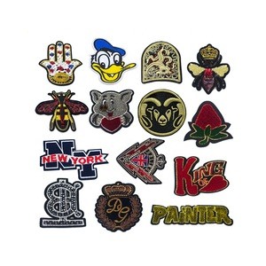 High density embroidered Woven custom embroidery patches for clothing