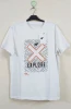 High End Brand Surplus Original Branded Label Men&#39;s Shorts Sleeve Crew Neck Cotton Chest Printed T Shirts Bangladeshi Stock Lots