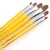 Import High-end Weasel Hair Wood Handle Painting Brush Wholesale Artist Paint Brush 6pcs/set for art supplies from China
