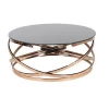 High Fashional Living Room Furniture Super White Glass Top Stainless Steel Coffee Table Modern