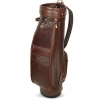 High Level Caw leather personalized golf bags customized logo golf stand bags 6 Dividers Genuine Leather golf bag stand