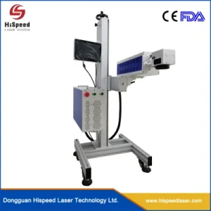 High Precision Online Flying Fiber Laser Marking Machine with Conveyor Device