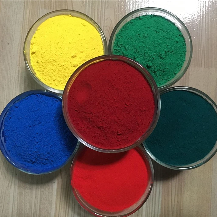 high purity iron oxide red yellow black green brown orange blue ( Free sample ) for pavement