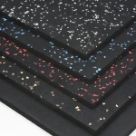 High Quality 1000x1000x15mm Making Machine Square Recycled Rubber Roll Gym Floor Crossfit Playground Protective Flooring Mat