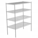 High Quality 4-Tier Kitchen Storage Wire Shelf Wire Display Rack, 24 and 18 inch Depths available