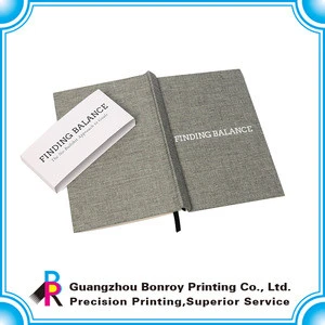 high quality address book with fabric cover printing