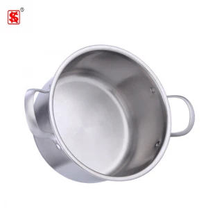 High quality Cookware Set 304 Stainless Steel cooking soup pot induction stock pot with Glass Lid