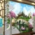 Import High Quality Santorini town 3D Wallpaper/Wall Mural for Home/Sofa Background Decoration from China