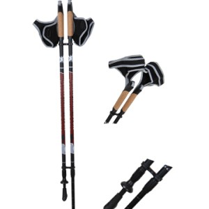 High quality ski poles foldable Trekking Pole carbon nordic walking stick AQD-B012 Nordic Walking Pole