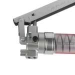 High quality transparent 600cc adjustable double pump core hand grease gun