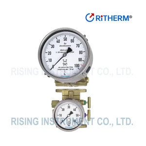 High static pressure &amp; low range differential pressure gauge level measurement differential pressure gauge
