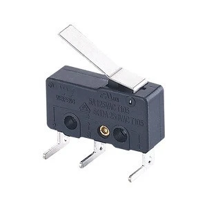 HK-04G-3AZ-059 UL VDE Right angle kw11 5A 250vac SPDT t125 5e4 25t85 3 pins mini micro switch with lever