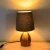 Import Home decor modern luxury bed side fabric shade metal table lamps &amp; reading lamps for bedroom from China