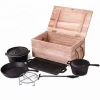 Home & Garden Outdoor Parini Set Cast Iron Camping Cookware