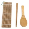 Homemade Sushi with eco-friendly reusable bamboo Sushi Making Kit 3pcs sushi roller rice spoon chopstick