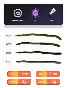 HONOREAL 15cm soft fishing lure thread earthworm fishing bait worms