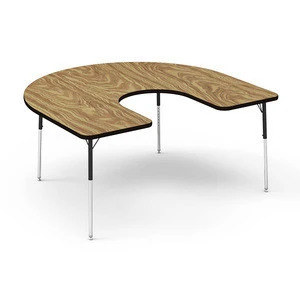 Horseshoe Tabletop Shape Height Adjustable Team Activity Table