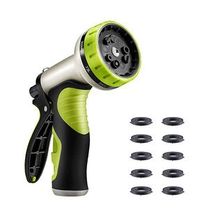 Hose Spray Nozzle with 9 Patterns Heavy-Duty Nozzle for Hose Under High Pressure garden water spray nozzle