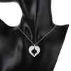 Hot New Fashion silver necklaces&amp; pendants Angel Heart Wings big necklace wedding