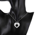 Hot New Fashion silver necklaces& pendants Angel Heart Wings big necklace wedding