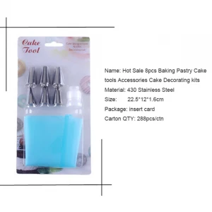 Hot Sale 8 pcs Baking Pastry Cake Tools Accesssories Cake Decorating Kits