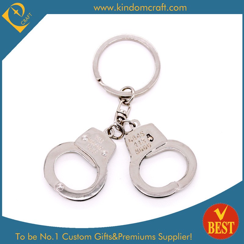 Hot Sale Promotional Handcuffs Shape Metal Key Ring in High Quality From China