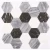 Import Hot sales Latest design light wood marble mix color crystal hexagon mosaic tiles from China