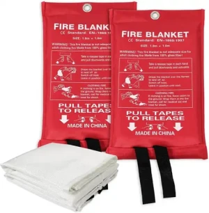 Hot Sell 100% Fiberglass Home Kitchen Fire Resistant Emergency Blanket Fire Blanket Emerg Light Prepared Hero Fire Blanket