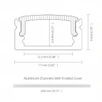 Hot selling 17*9MM led aluminum extrusion profile with PC frosted cover