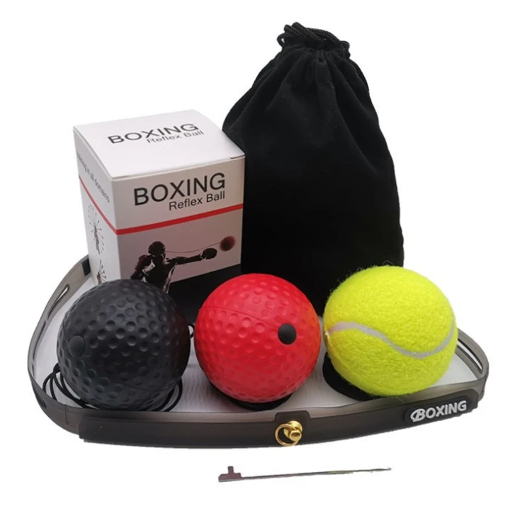 Hot Selling 3 Difficulty Level Training Boxing Balls with Headband Punch Fight React Head Ball