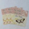 Hot selling factory sells butterfly and plant printing dinner napkin.