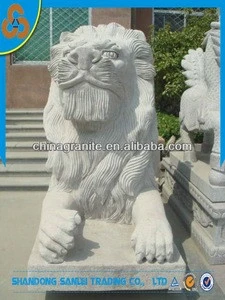hot selling garden western hand carved nature stone marble lion sculpture for sale