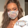 Hot Selling Popular Reusable Fabric Breathable With Pvc Mouth Maskes For Women