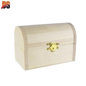 Hot selling unfinished wooden treasure chest