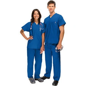 Hotsale 100% polyester scrubs pictures nursing uniforms