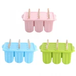 HUAMJ Amazon hot selling Popsicle Molds12 Pieces Silicone Ice Pop Molds BPA Free 12 Grids Silicone Ice Cream Mold