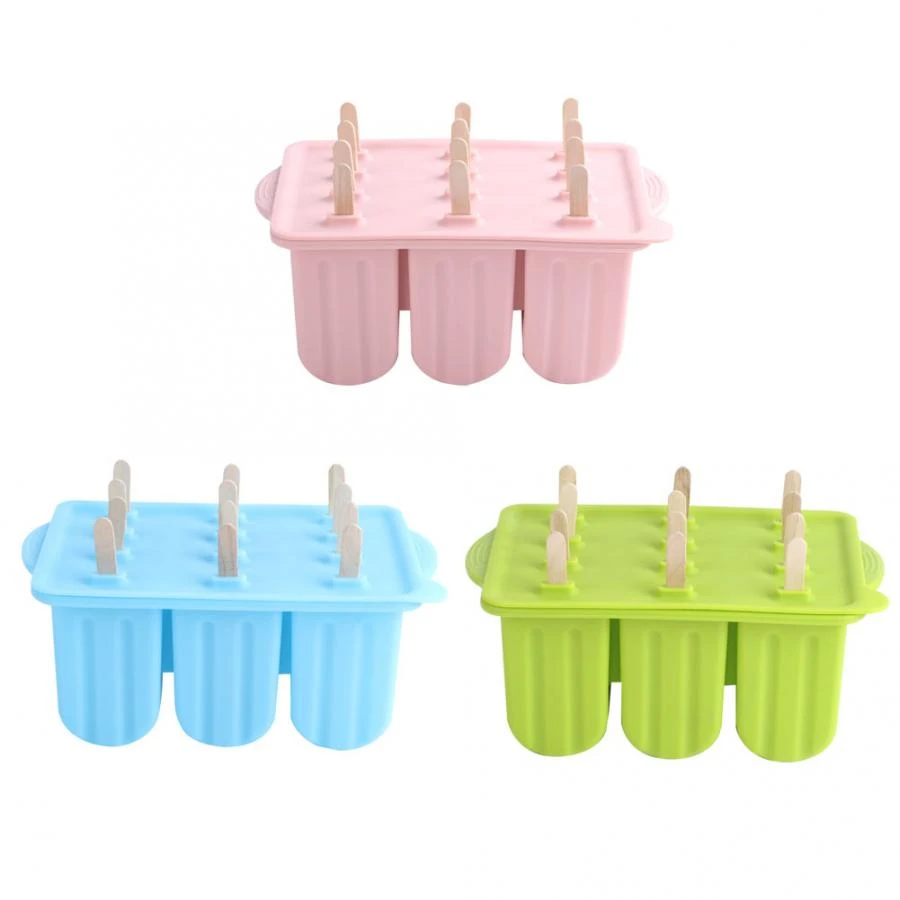 HUAMJ Amazon hot selling Popsicle Molds12 Pieces Silicone Ice Pop Molds BPA Free 12 Grids Silicone Ice Cream Mold