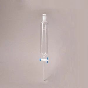 Huaou 1000ml Cylindrical shape Separatory Funnel with ground-in glass or plastic stopper and glass stopcock