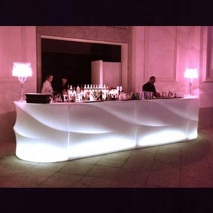 Illuminated Rechargeable Portable Plastic Mueble Bar/LED Bar Furniture/Plastic LED Bar Table