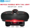 Inbike bicycle saddle with tail light widen mtb cushion road bike soft comfortable seat spare parts for bicycles
