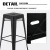 Import Indoor Furniture Stackable Backless Industrial Bar Height Metal Bar Stool, 2PCS from China