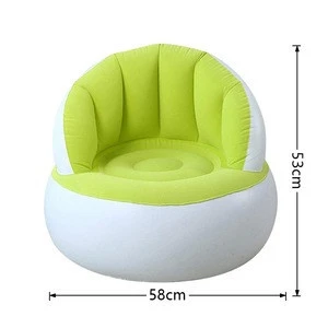 Inflatable Portable Pouf Chair with Backrest Kids Bean Bag Leisure Chair Sofa