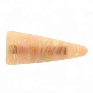 INS Hot Triangle French Salon Acetate Marble Triangle Hair Clip Jewelry Korea Wholesale